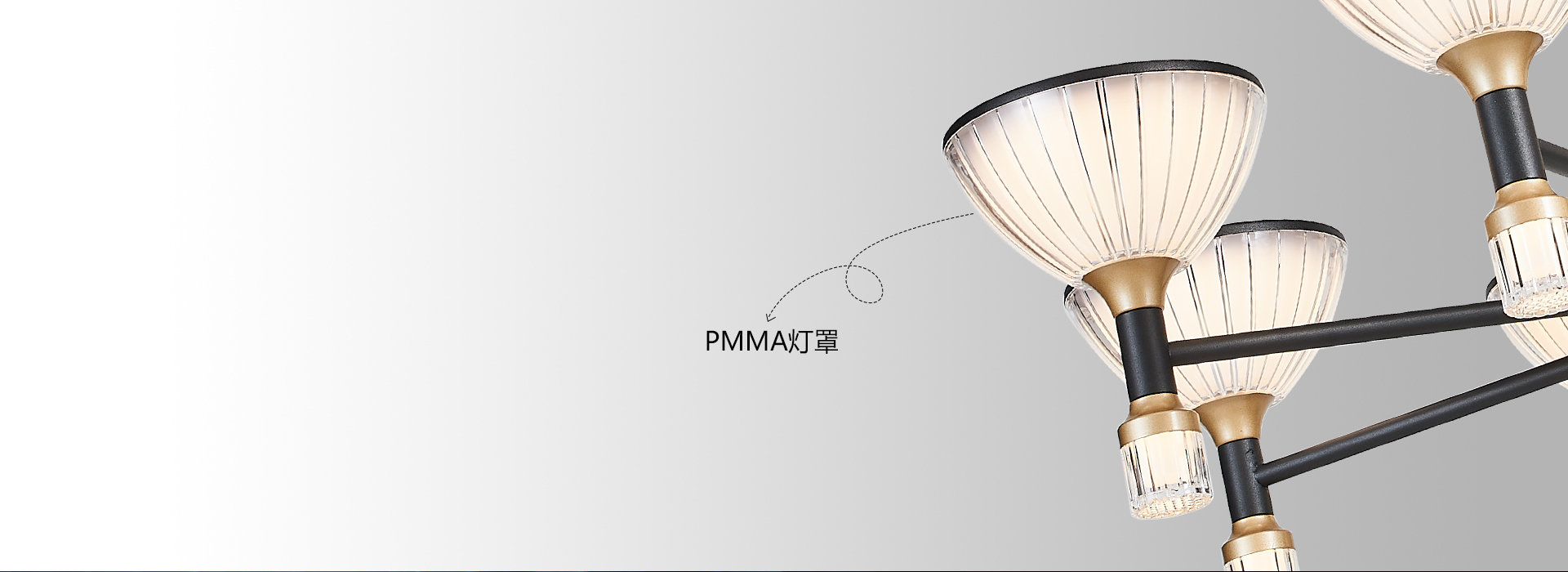 光是柔和的，舒适的 PMMA灯罩天生自...